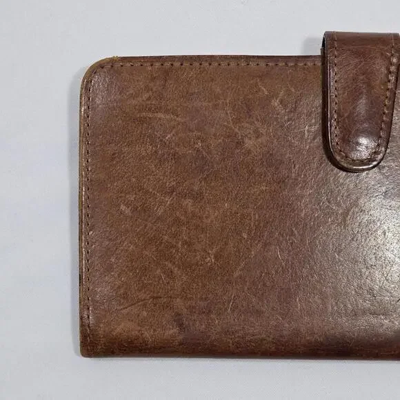 Vintage COACH Wallet Brown Clutch Bifold Pocket Checkbook Rare - Picture 2 of 7